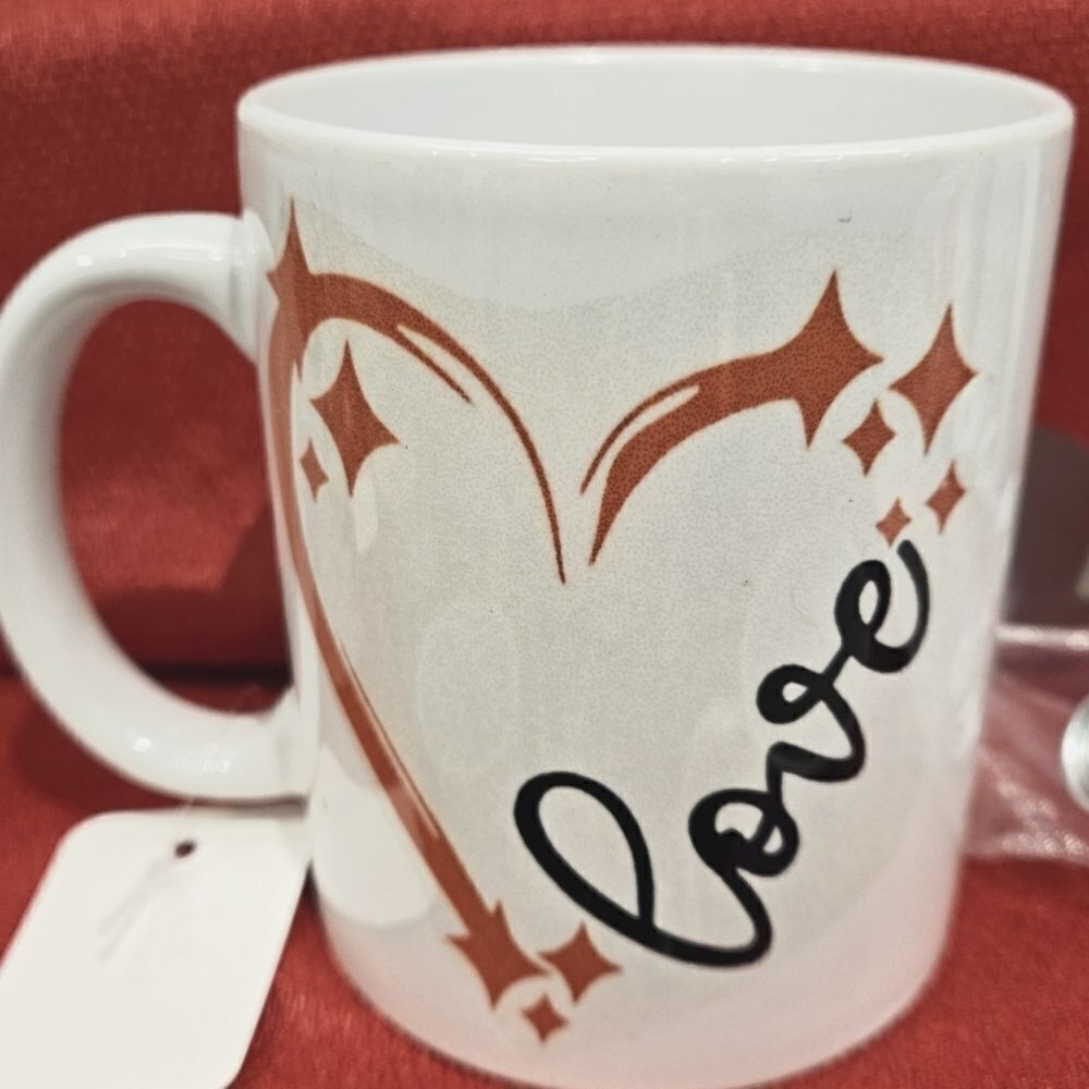 Heart and love coffee mug